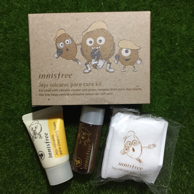 （現貨）Innisfree 火山泥 小樣試用組 火山泥化妝水 火山泥洗面乳 化妝棉