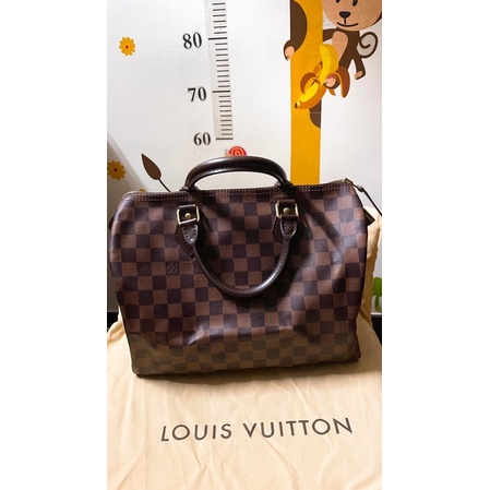 二手Louis Vuitton speedy30棋盤格 LV波士頓包包