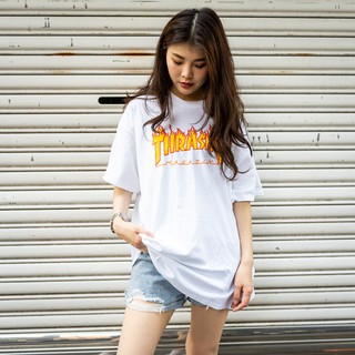 THRASHER FLAME LOGO TEE WHITE 短T 火焰 白【A-KAY0】【110102WHIT】