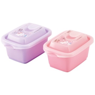 【現貨】小禮堂 Hello Kitty 日本製 保鮮盒2入組 240ml (粉紫款)