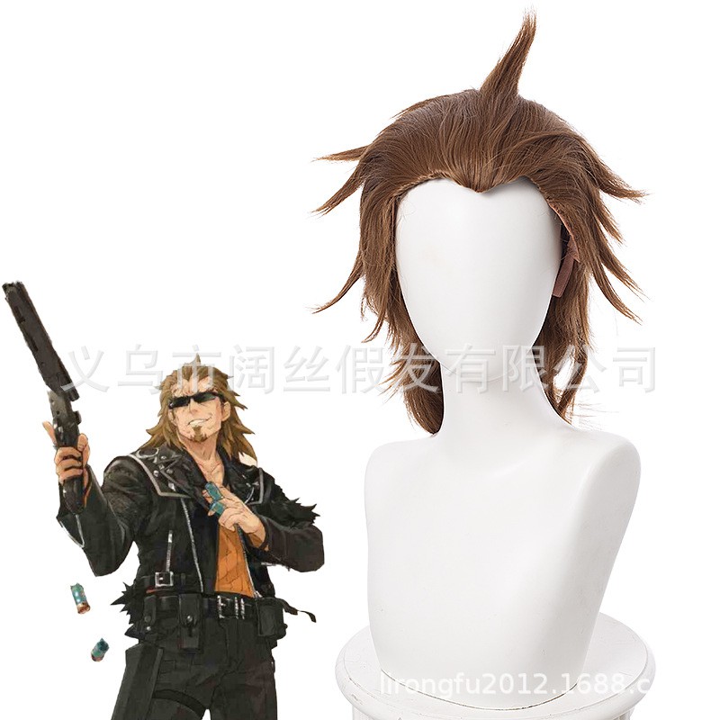 Cosplay動漫假髮fate Apocrypha 獅子劫界離235j 棕色大背頭反翹cosplay假發 蝦皮購物