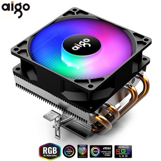 愛國者（aigo）花雨彩月CPU散熱器 i3i5/amd銅管臺式電腦靜音CPU風扇1155 彩月4銅管（標配矽脂）