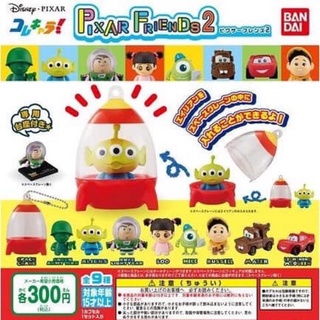 現貨❗️一套9隻 玩具總動員扭蛋 火箭 轉蛋 BANDAI 皮克斯朋友Q版造型公仔2 玩具總動員 怪獸大學 汽車總動員