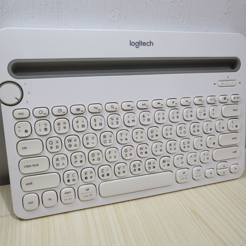 【現貨-二手】羅技 Logitech K480 多功能藍牙鍵盤 (白色) 藍牙跨平台鍵盤 藍牙鍵盤 便攜 辦公室鍵盤