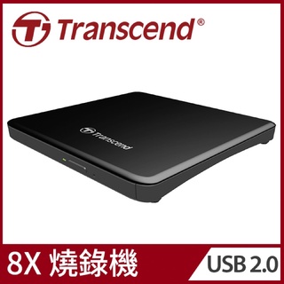 Transcend 創見13.9mm極致輕薄外接式DVD燒錄機-黑