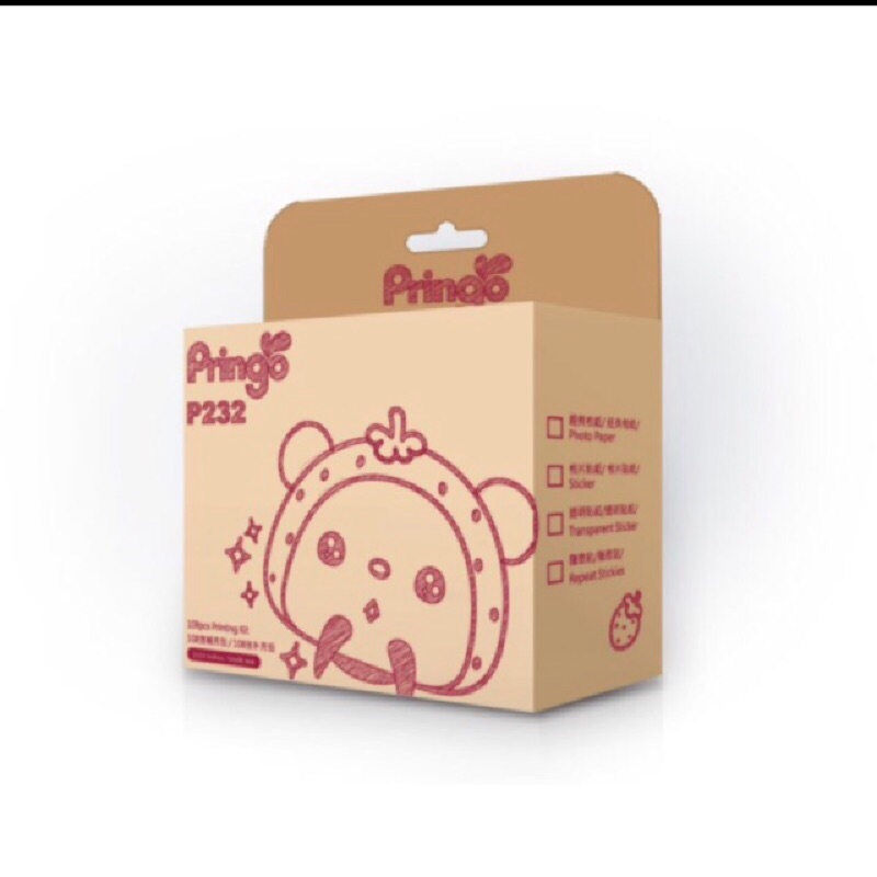 Hiti Pringo P232 透明隨意貼(銀) - 36張隨意貼 + 1捲全彩色帶
