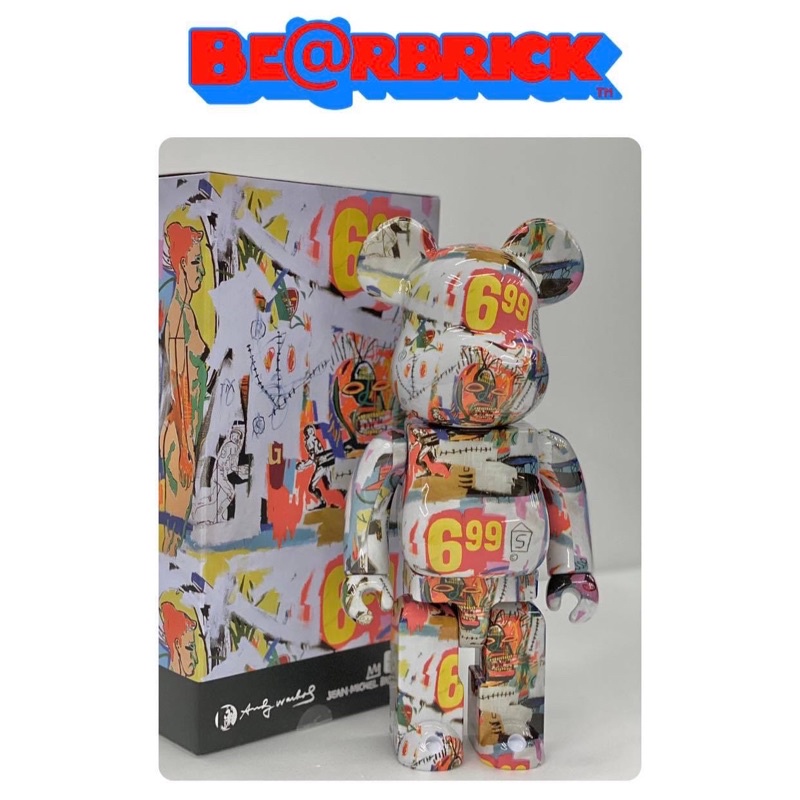 BE@RBRICK • Andy Warhol × JEAN-MICHEL BASQUIAT #4 巴安四代 400%