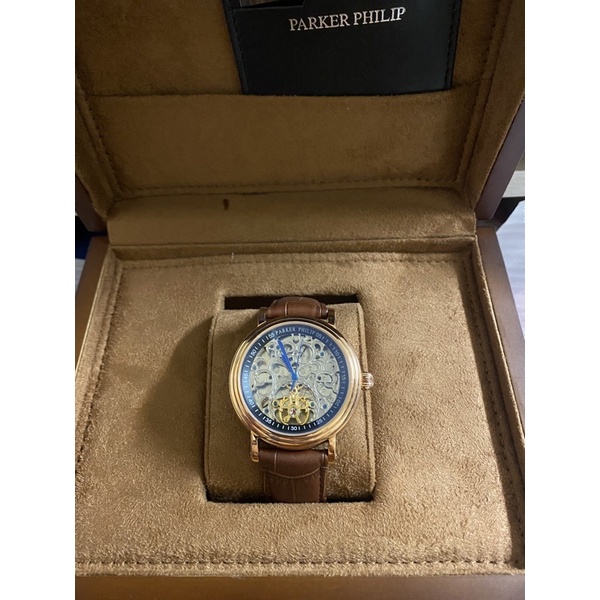 派克菲利浦 parker philip 鏤空機械錶 手錶 限量999 商品實拍