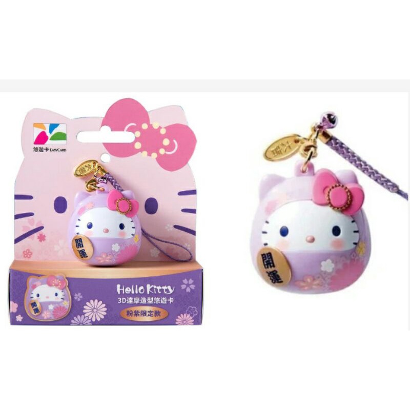 Hello Kitty達摩造型悠遊卡 粉紫限定版