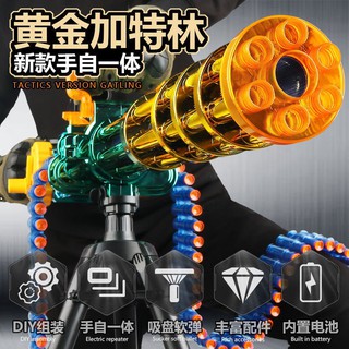 《臺灣發貨》附使用影片 軟彈槍 加特林 電動連發 軟彈 機關槍 M416 模擬 男孩m249吃雞玩具兒童M /2重機槍