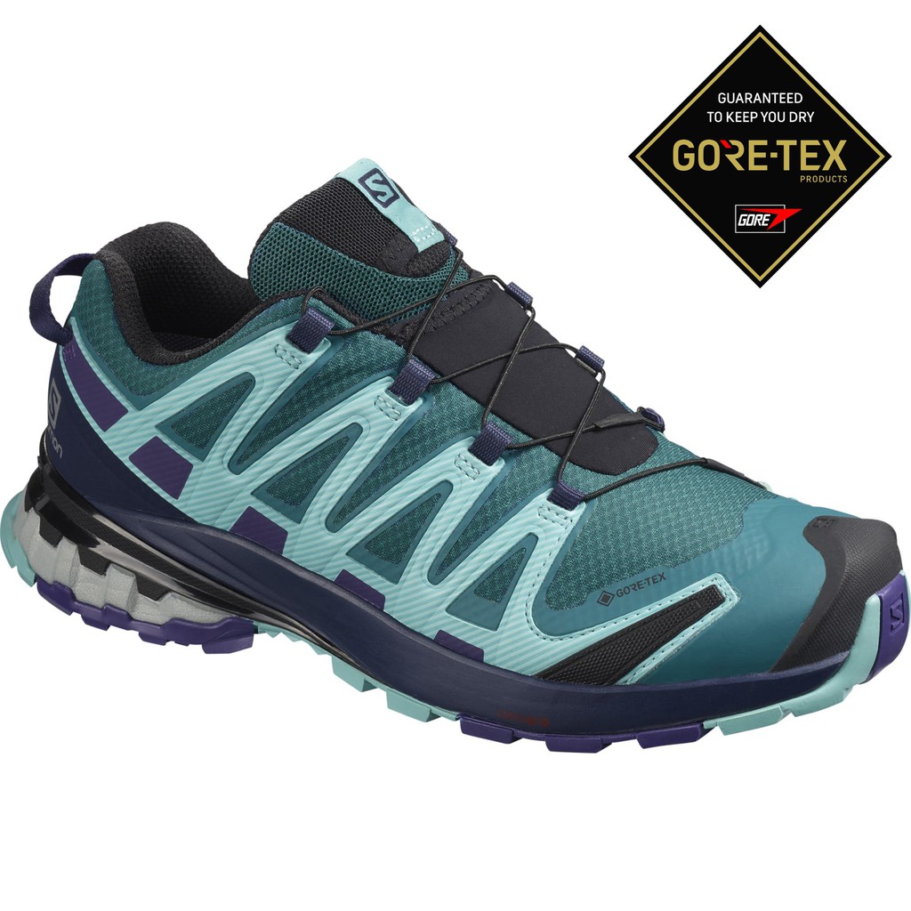 =CodE= SALOMON XA PRO 3D V8 GTX 防水野跑鞋(綠紫黑)409903 索羅門 慢跑 健行 女