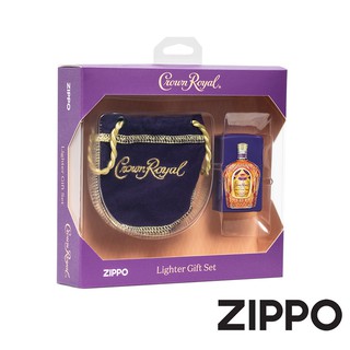 ZIPPO 皇冠威士忌聯名款防風打火機、布質提包套裝組 官方正版 禮盒 禮物 限量 終身保固 49661