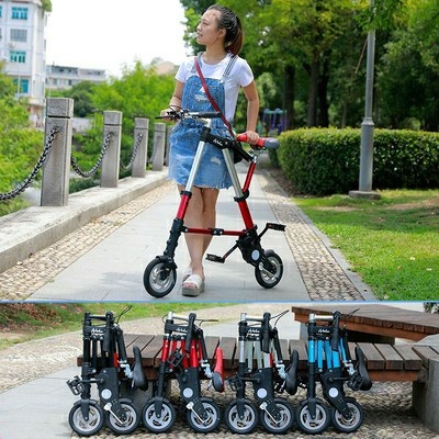 腳踏車代步車迷你型8寸折疊自行車10寸單車小折疊車免充氣abike