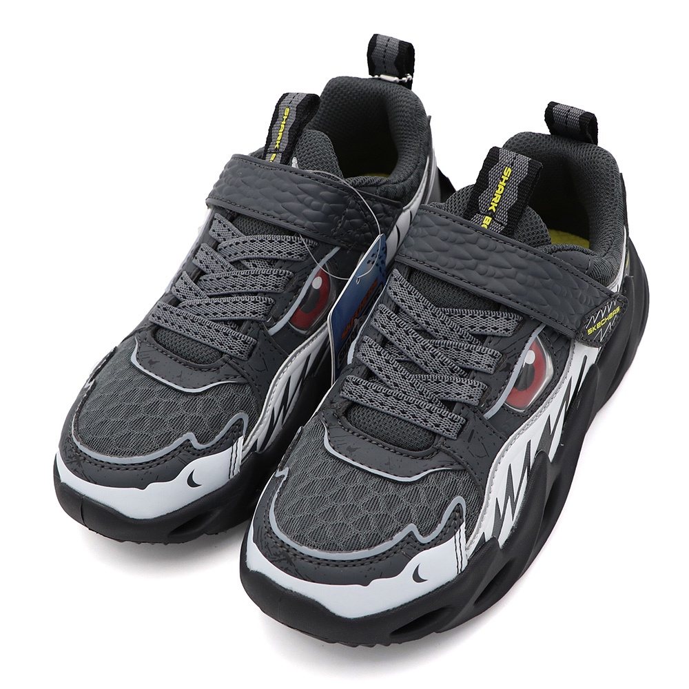 SKECHERS SHARK BOTS 運動鞋 中大童 鯊魚 深灰 R8459 (402112LCCBK)