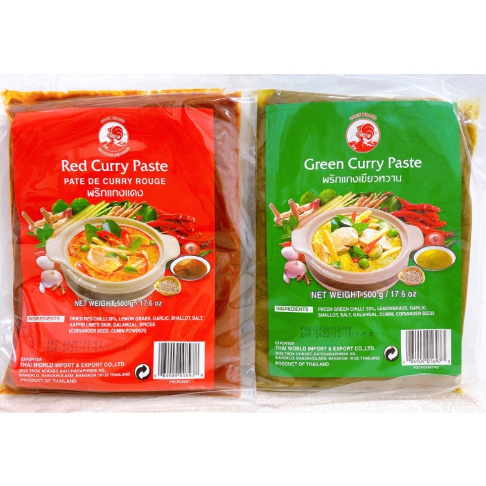 泰國【COCK 紅/綠咖哩醬】500g 包 👍必吃的泰國美食👍