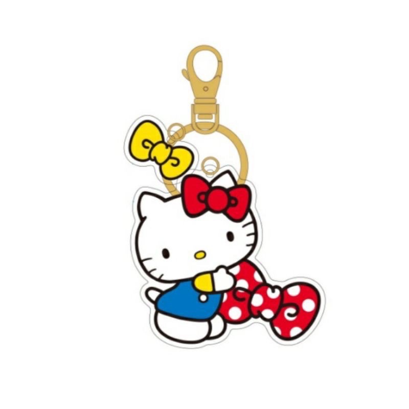 Hello Kitty 三麗鷗 Sanrio 大蝴蝶結 造型悠遊卡 吊飾 立體 透明
