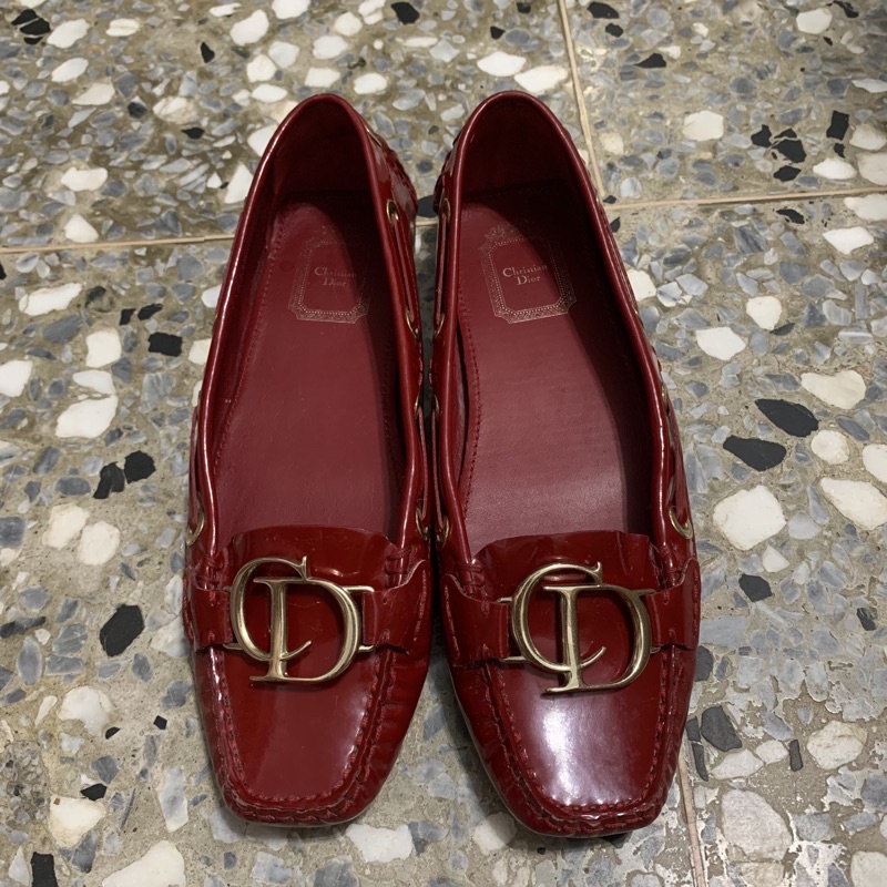 ［限定賣場]Christian Dior 迪奧 二手正品 漆皮 包鞋 娃娃鞋 平底鞋