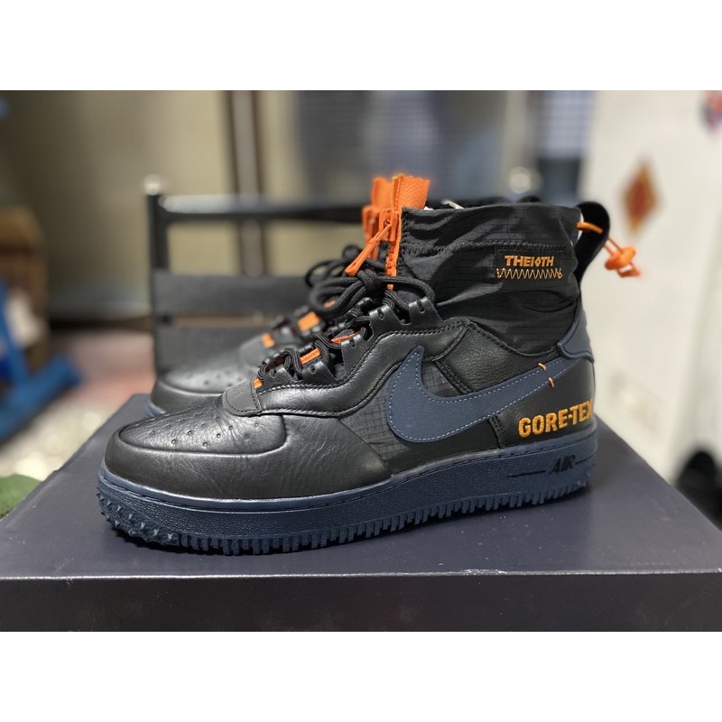 Nike Air Force 1 WTR Gore-Tex 防水 黑橘 機能 男鞋 CQ7211-001 US9
