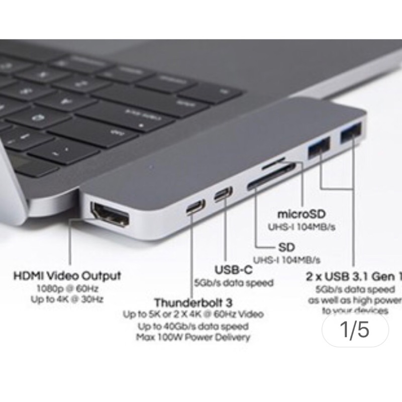 二代 Hyperdrive 7合1 USB-C hub for MacBook Pro