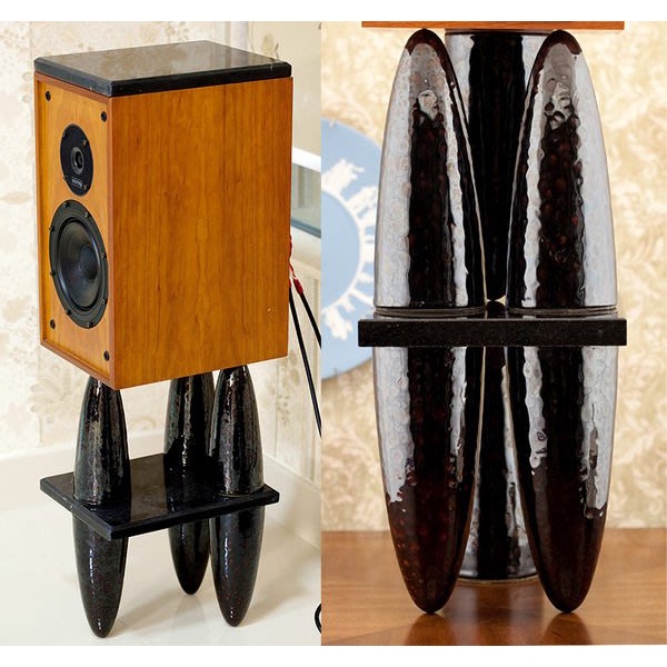【擎上閣】【擎上閣】 喇叭 用特大型陶瓷角錐調音器一組(6件組) 桌上型 櫃上型 音響架 監聽 喇叭架