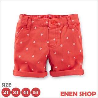 『Enen Shop』 Carters 紅色小帆船反褶休閒短褲 #258A895｜4T *推薦款* *零碼出清*