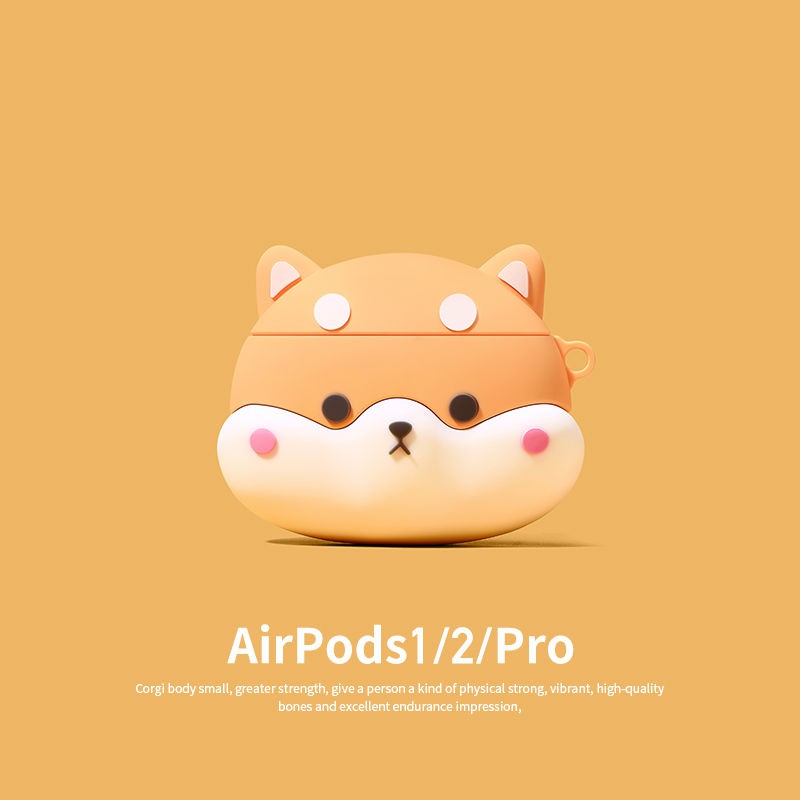 現貨限時下殺✨全網最低價的airpods保護套柴犬柯基airpods2代殼3pro蘋果耳機套矽膠ipods無線藍牙