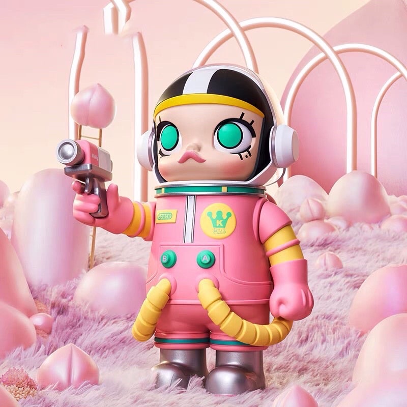 【潮玩熱浪】（現貨全新絕版）P 蜜桃粉紅款 MEGA 珍藏系列400% SPACE MOLLY POPMART 泡泡瑪特