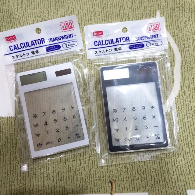 日本購回 日本輕巧透明太陽能計算機 蝦皮購物