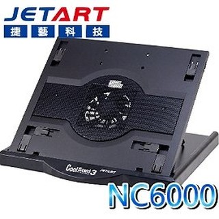 全新品 含稅附發票 臺灣製造 JetArt 捷藝 NC6000 筆電散熱座 散熱器 六段角度調整 可旋轉 方便攜帶