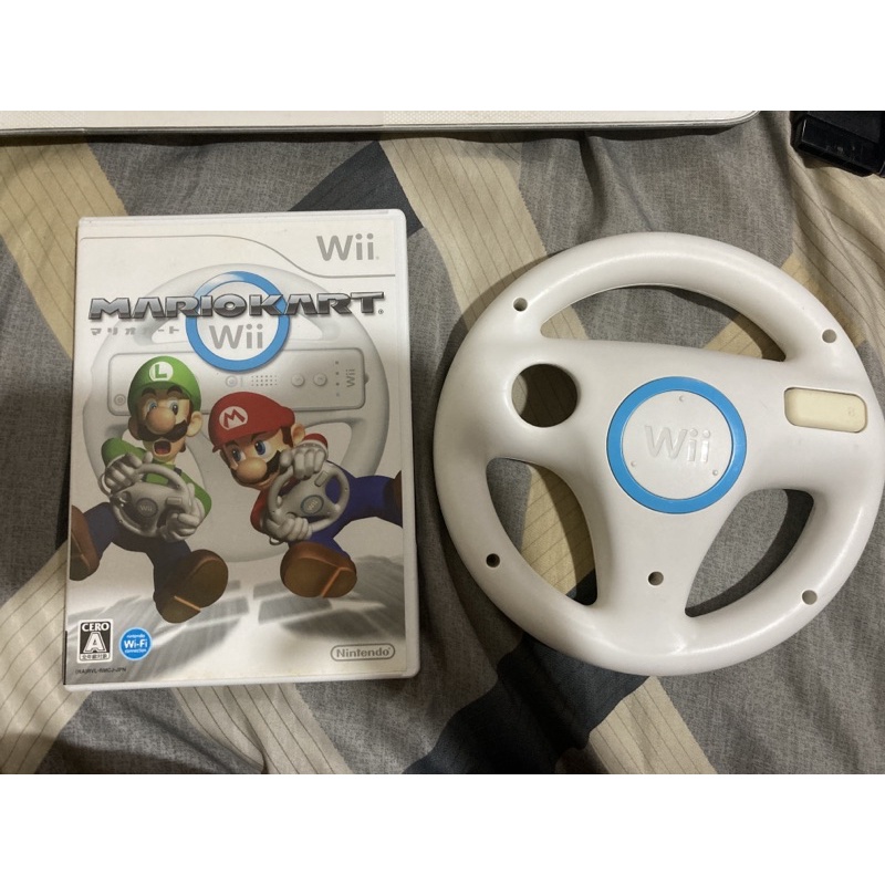 正日版 Wii 瑪莉歐賽車 原廠方向盤 遊戲光碟 遊戲片 （ 瑪利歐