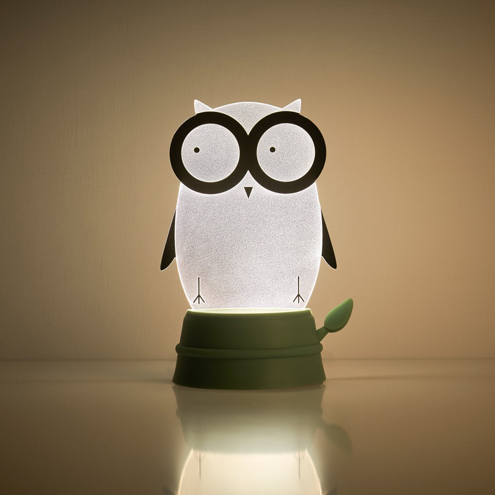環保省電 專利導光LED 小夜燈 Xcellent｜Party Light 派對時光 動物燈 - Owl 貓頭鷹