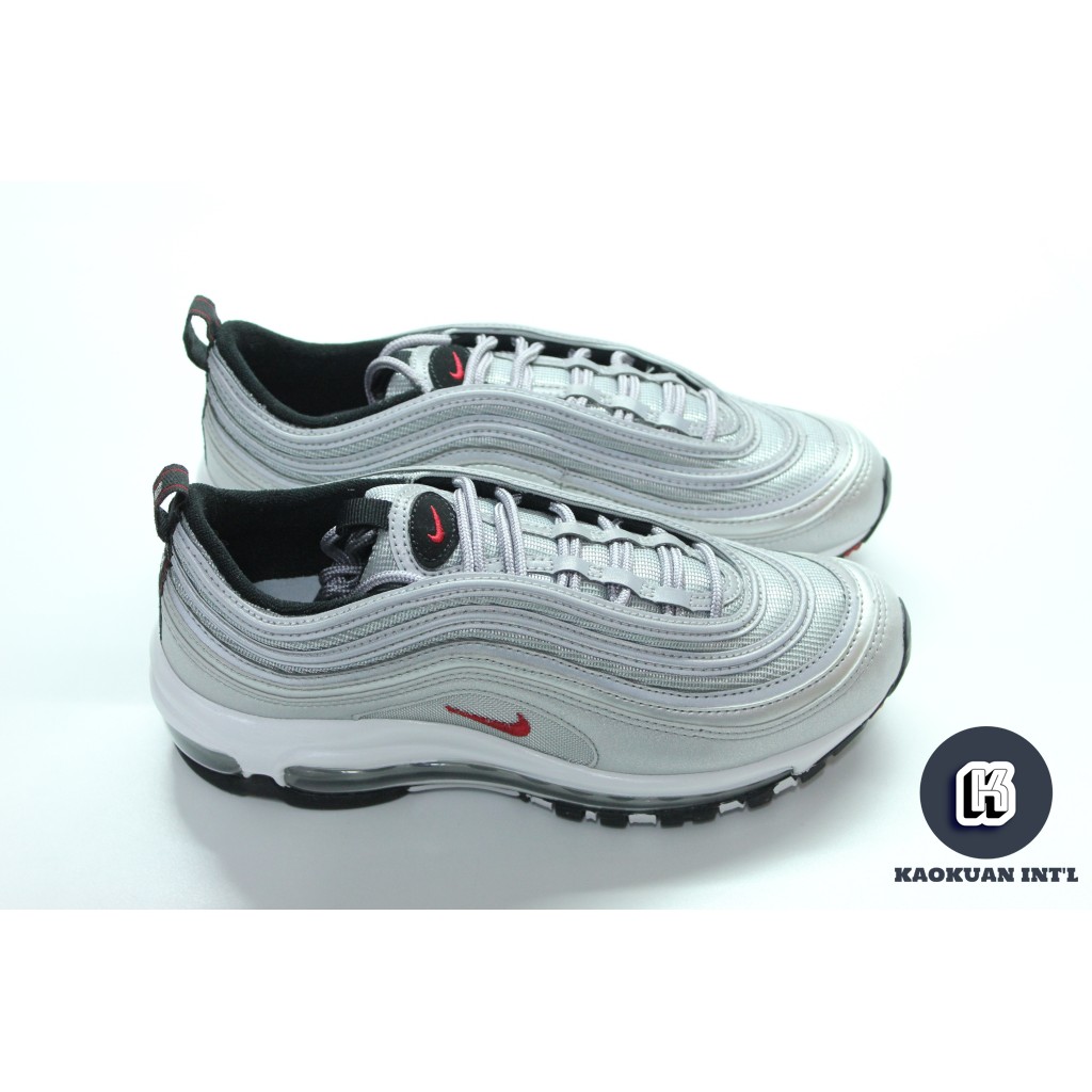 NIKE AIR MAX 97 GS 皮革 尼龍 3M 反光 銀彈 大童 女鞋 現貨 918890-001【高冠國際】