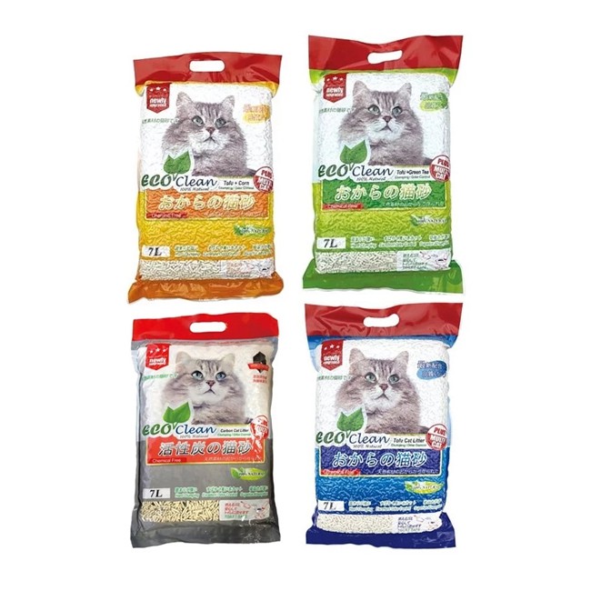★Petshop寵物網★單包 艾可豆腐貓砂-4種香味7L(約2.8公斤) 艾可豆腐砂