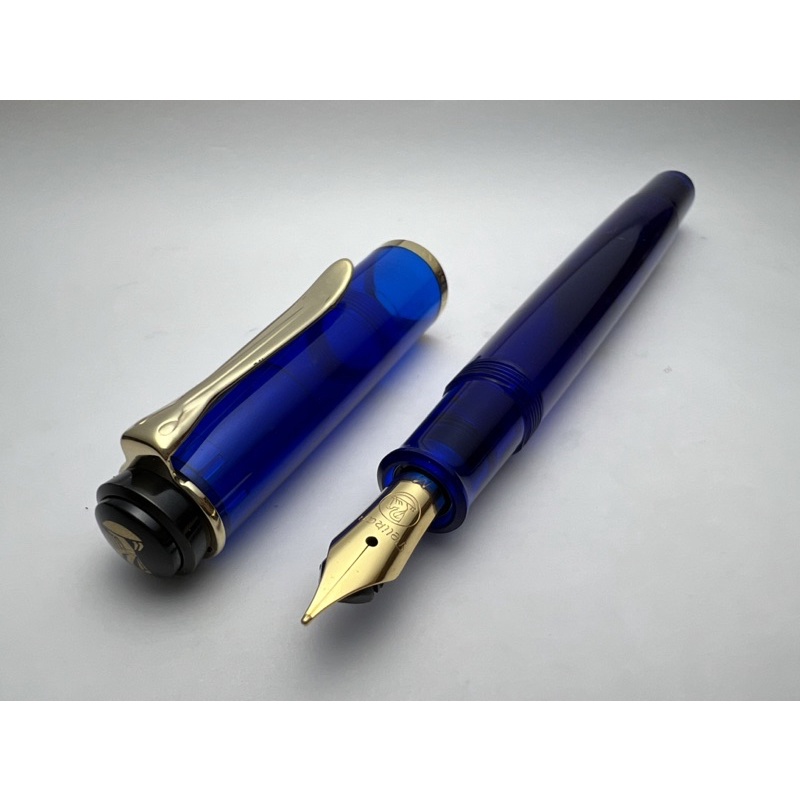 德國 Pelikan 百利金 M200 半透明深藍 示範鋼筆