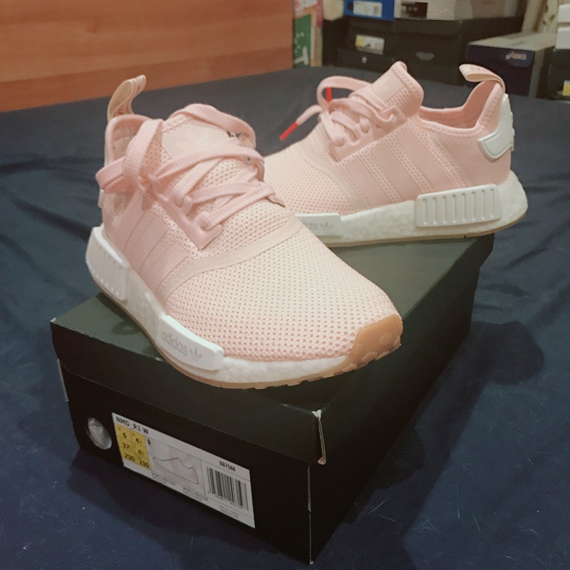 Adidas愛迪達NMD R1櫻花粉球鞋6號original型號BB7588 og