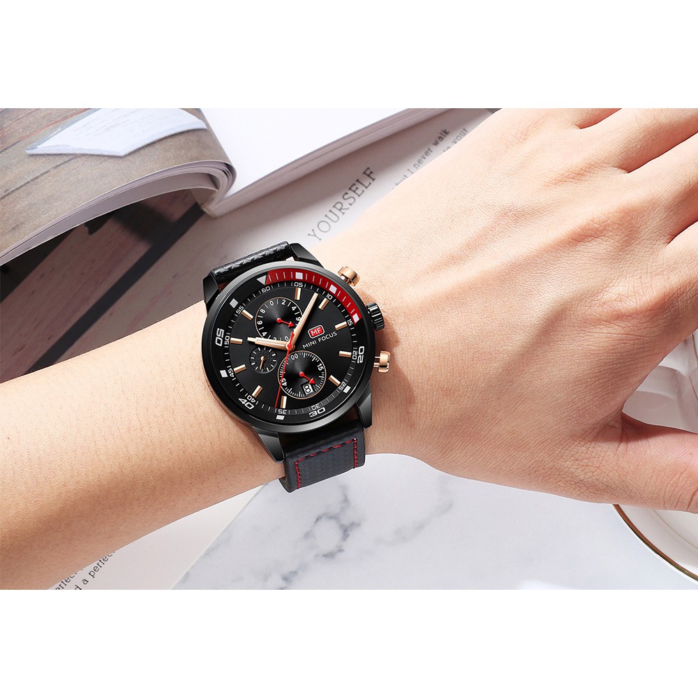 MINIFOCUS/福克斯 精品品牌男士手錶 防水 真三眼 計時運動腕錶 潮流個性時尚腕錶 男生必備 禮物 男錶 多功