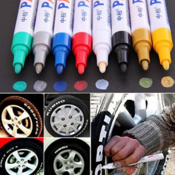 輪胎筆 輪胎塗鴉 輪胎上色 筆 DIY 多種顏色 油漆筆 補漆筆 塗鴉 彩繪 輪胎 機車 汽車 個性化【STHM28】