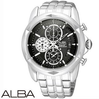 【ALBA】潮流切割造型三眼計時不鏽鋼男錶 42mm YM92-X189 台灣公司貨SK022