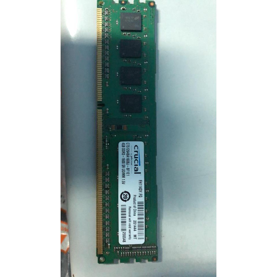 桌機記憶體 MICRON美光 DDR3 1600 4G單面