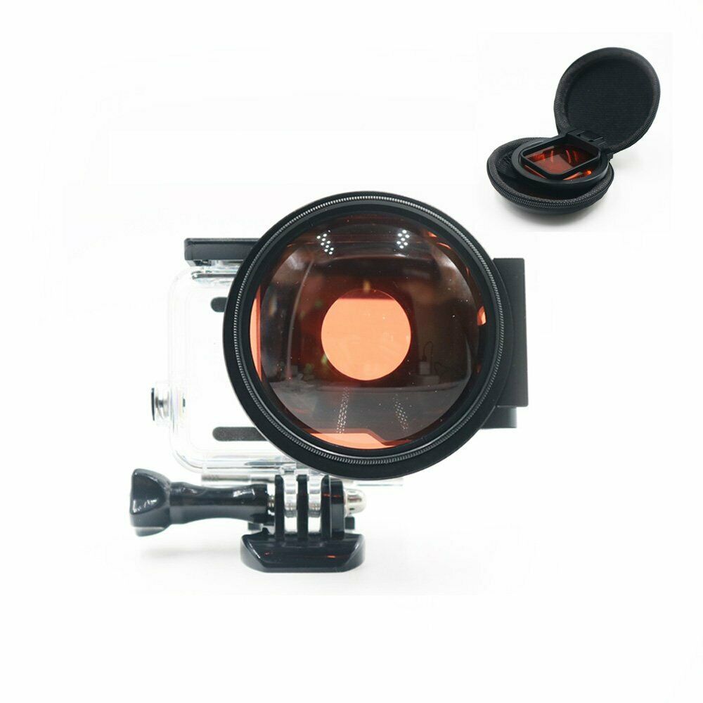 58mm 10X特寫微距濾鏡紅色鏡頭濾鏡，用於GoPro Hero 6 5 7黑色和手提袋