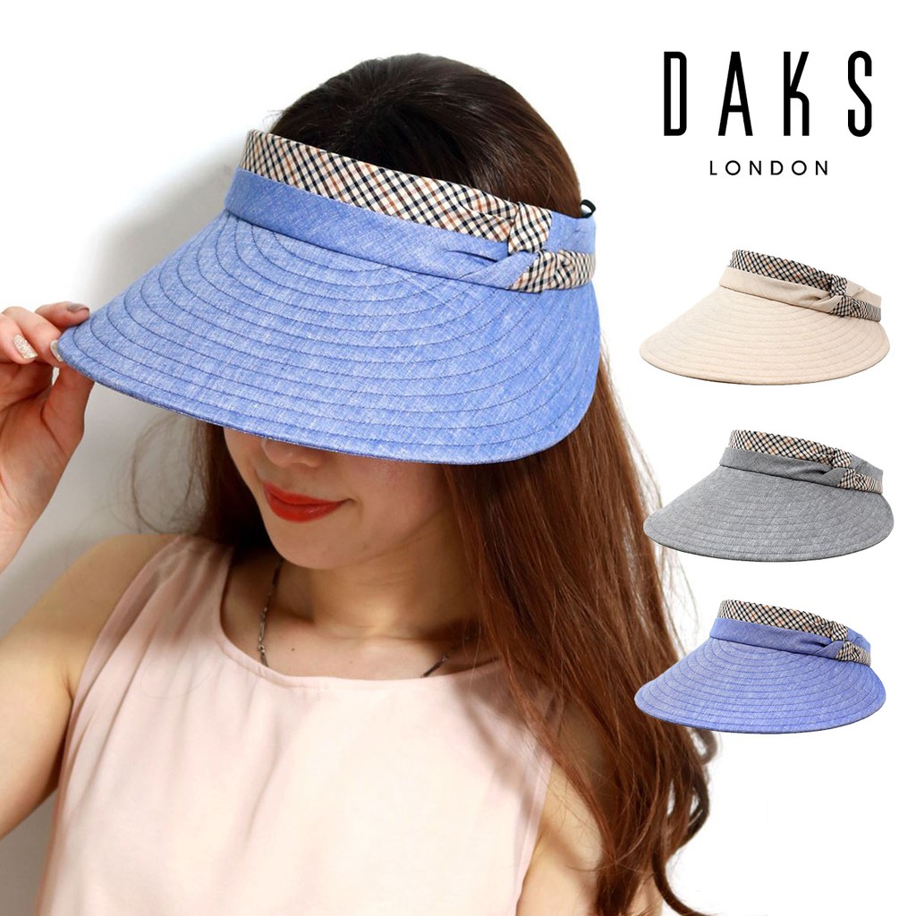 日本製 英國DAKS 女士環形 抗UV遮陽帽 高爾夫球帽 (2色) D6109