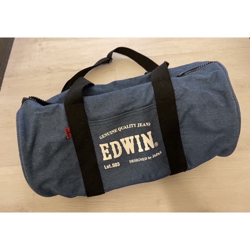 EDWIN牛仔圓筒包