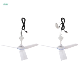 char DC 5V吊扇空氣冷卻器便攜式USB風扇床露營戶外迷你吊露營者帳篷衣架風扇
