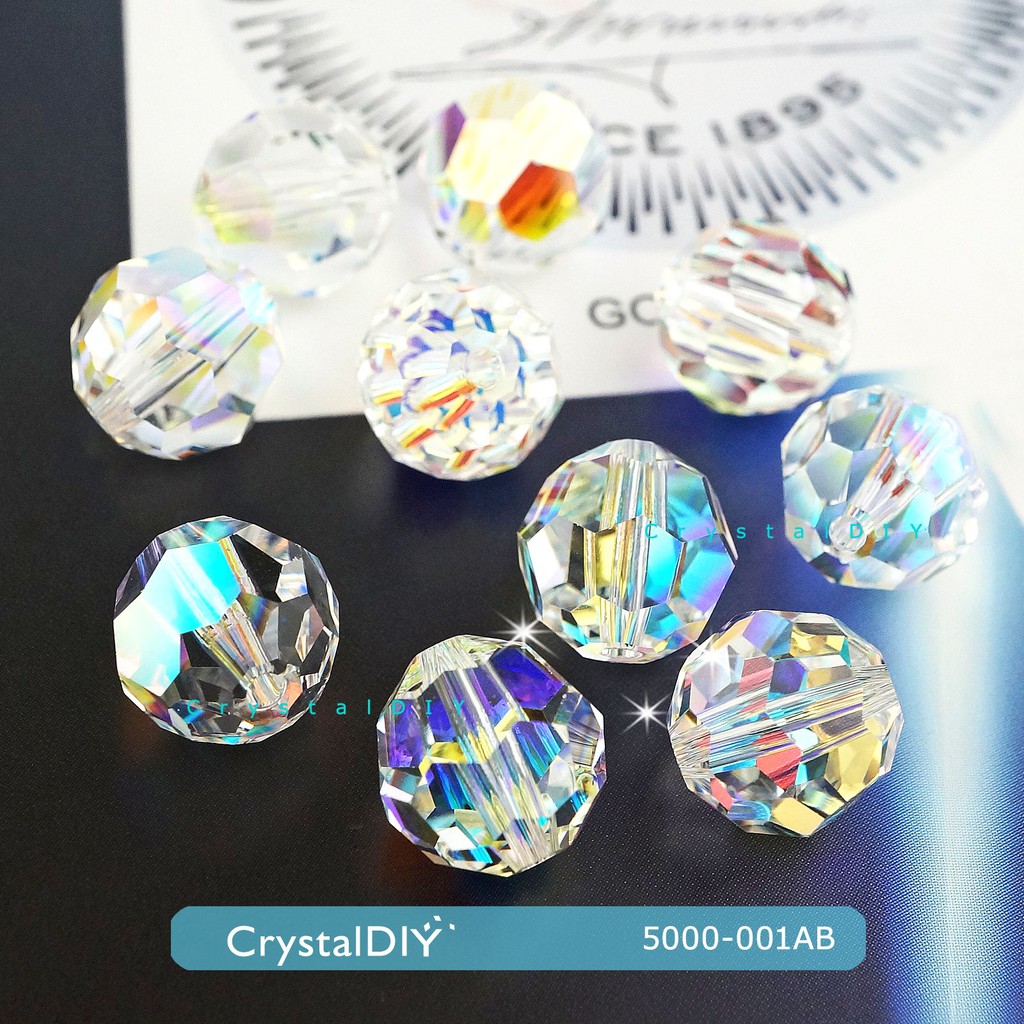 奧地利水晶SW水晶串珠#5000 10mm水晶亮彩(#001AB) 每包10顆 項鍊手環耳環手作素材