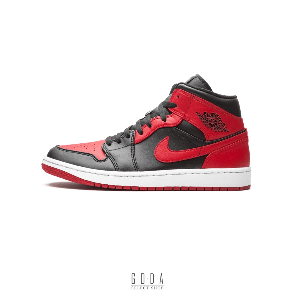 【AIR JORDAN 1 MID BRED】黑紅 一代｜中筒 男鞋 554724-074 GODA 夠搭