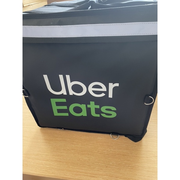 Uber eat 上掀式黑色保溫大包（含內支撐架、大包綁帶）