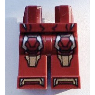 LEGO 樂高 暗紅色 印刷零件 人偶 腿部 腳 Dark Red Hips Legs 鋼鐵人 Ironman