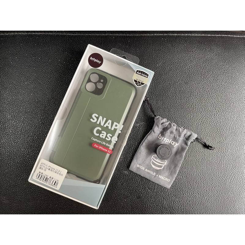 殼+鏡頭組合 Bitplay Snap Case iPhone 11 廣角+微距鏡頭 軍規防摔保護殼 軍綠