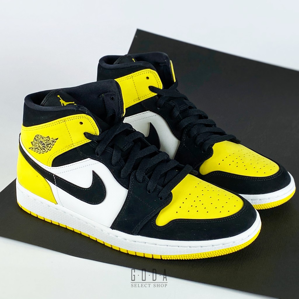 jordan 1 mid yellow toe