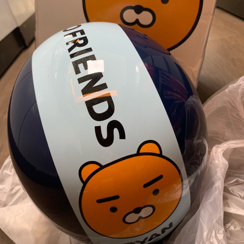 韓國 Kakao Friends Ryan萊恩安全帽 藍色款 蝦皮購物